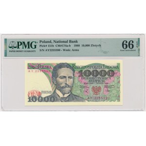 10.000 PLN 1988 - AY - PMG 66 EPQ