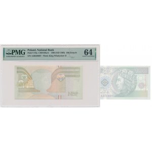 100 zlotých 1994 - AJ - PMG 64 - DESTRUKT - RARE