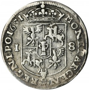 John II Casimir, 1/4 Thaler Fraustadt 1651 MW
