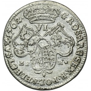 Augustus II the Strong, 6 Groschen Leipzig 1702 EPH