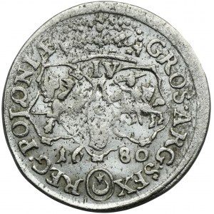 John III Sobieski, 6 Groschen Bromberg 1680 TLB - RARE, wrong IV instead of VI