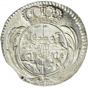 Augustus III of Poland, 1/48 Thaler Grünthal 1756 ôF - RARE
