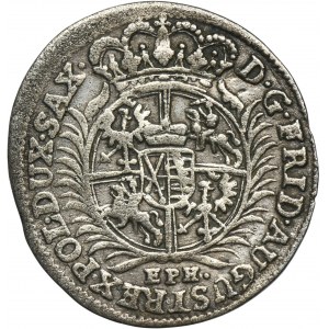 August II Silný, 1/12 toliarov (dva groše) Lipsko 1704 EPH - dátum vyrazený