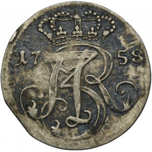August III of Poland, 3 Groschen Danzig 1758