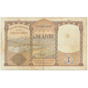 Libanon, Banque de Syrie et du Grand-Lebanon, 1 lira 1939 - RARE