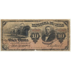 Chile, 10 Pesos 1917