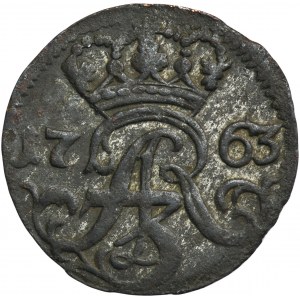Augustus III of Poland, Schilling ELbing 1763 ICS
