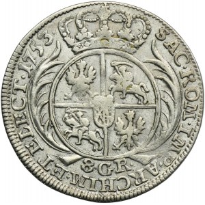 August III Sas, Lipsko 1753 dva zlaté - bez ES