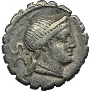 Roman Republic, C. Naevius Balbus, Denarius serratus