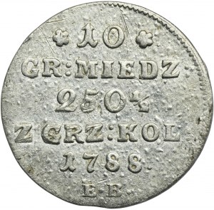Poniatowski, 10 Groszy miedziane Warszawa 1788 EB
