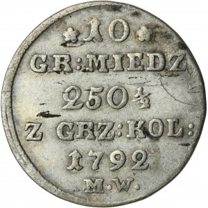 Poniatowski, 10 Groszy copper Varšava 1792 MW