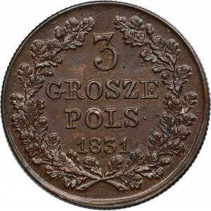 Listopadové povstání, 3 groše Varšava 1831 KG