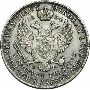 Kingdom of Poland, 5 zloty Warsaw 1834 IP
