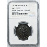 Rusko, Alexandr I., 2 kopějky 1817 EM HM - NGC AU DETAILY