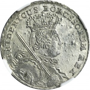 Silesia, Prussia rule, Friedrich II, 18 Groschen Breslau 1758 B - NGC MS63