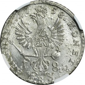 Sliezsko, pruská vláda, Fridrich II, Ort Wrocław 1758 B - NGC MS63