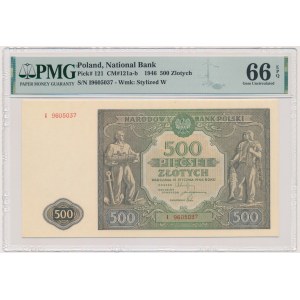 500 zlatých 1946 - I - PMG 66 EPQ