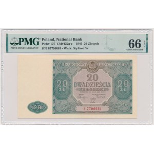 20 zlatých 1946 - B - PMG 66 EPQ