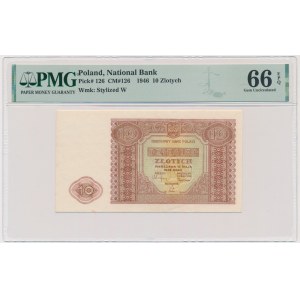 10 zlatých 1946 - PMG 66 EPQ