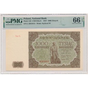 1,000 gold 1947 - £ - PMG 66 EPQ - liked series