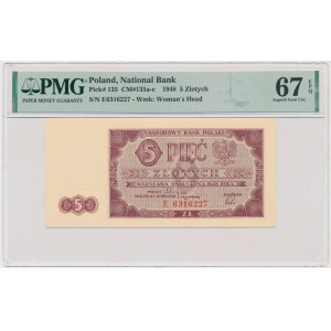 5 gold 1948 - E - PMG 67 EPQ
