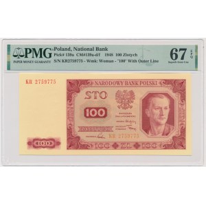 100 złotych 1948 - KR - PMG 67 EPQ