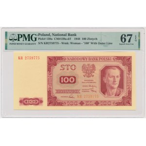 100 gold 1948 - KR - PMG 67 EPQ