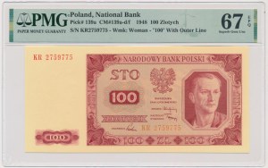 100 złotych 1948 - KR - PMG 67 EPQ