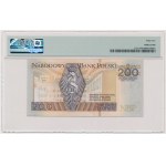 200 złotych 1994 - YA - PMG 55 - rzadka seria zastępcza - niski numer