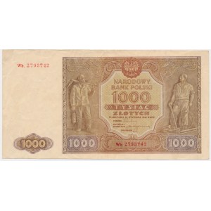 1 000 zlotých 1946 - Wb. - vzácná náhradní série
