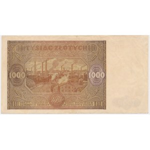 1 000 zlotých 1946 - Wb. - vzácná náhradní série