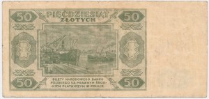 50 złotych 1948 - G - numeracja sześciocyfrowa - RZADKI