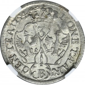 Silesia, Prussian rule, Friedrich II, 3 Kreuzer Breslau 1754 B - NGC MS62