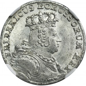 Sliezsko, pruská vláda, Fridrich II. šiesty Vroclavský 1755 B - NGC MS63