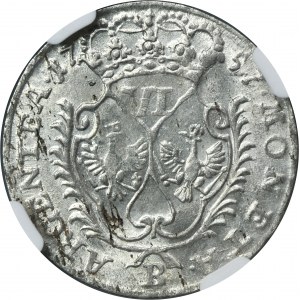 Sliezsko, pruská vláda, Fridrich II. šiesty Vroclavský 1757 B - NGC MS62