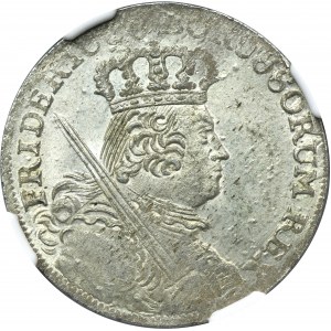 Germany, Kingdom of Prussia, Friedrich II, 18 Groschen Berlin 1758 A - NGC MS64