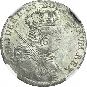 Germany, Kingdom of Prussia, Friedrich II, 18 Groschen Berlin 1758 A - NGC MS63