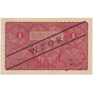 1 marka 1919 - WZÓR - I Serja CA 116... -