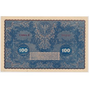 100 marek 1919 - 1. série E - vzácná varianta