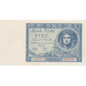 5 zlatých 1930 - séria. D - vzácna odroda s jedným písmenom