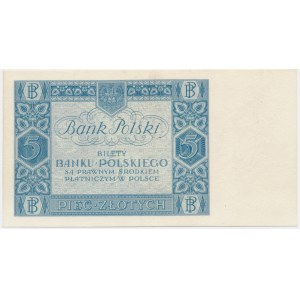5 gold 1930 - Ser. D - rare single letter variety