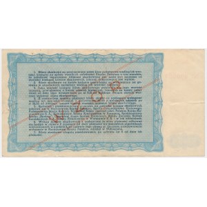 Bilet Skarbowy, Emisja II na 10.000 złotych 1947 - WZÓR -