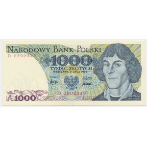 1,000 PLN 1975 - D -.