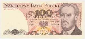 100 złotych 1975 - W - bardzo rzadkie