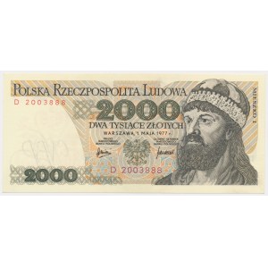 2,000 zl 1977 - D -.