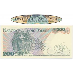 200 złotych 1988 - EP - przesunięcie daty