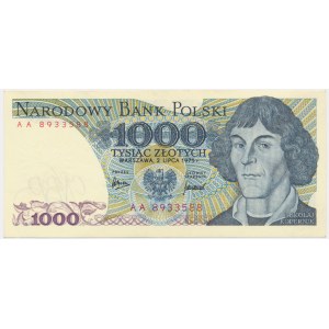 1,000 zloty 1975 - AA - first series