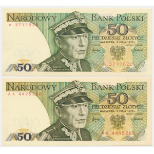 50 złotych 1975 - A i AA - bardzo rzadkie