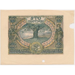 100 złotych 1934 - Ser. C.O. - destrukt