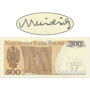 500 złotych 1982 - GM - z autografem A. Heidricha